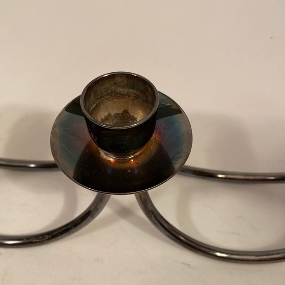 Berg Denmark Silver Plated Three Light Candelabra - Picture 2 of 6